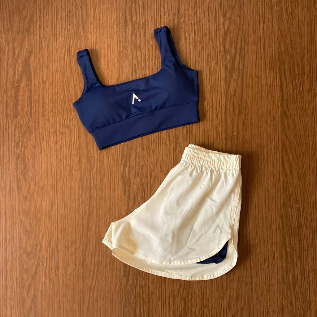 Conjunto Advance ( Top com bojo + Short Duplo )